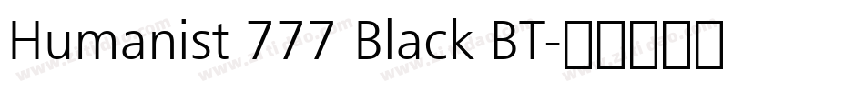 Humanist 777 Black BT字体转换